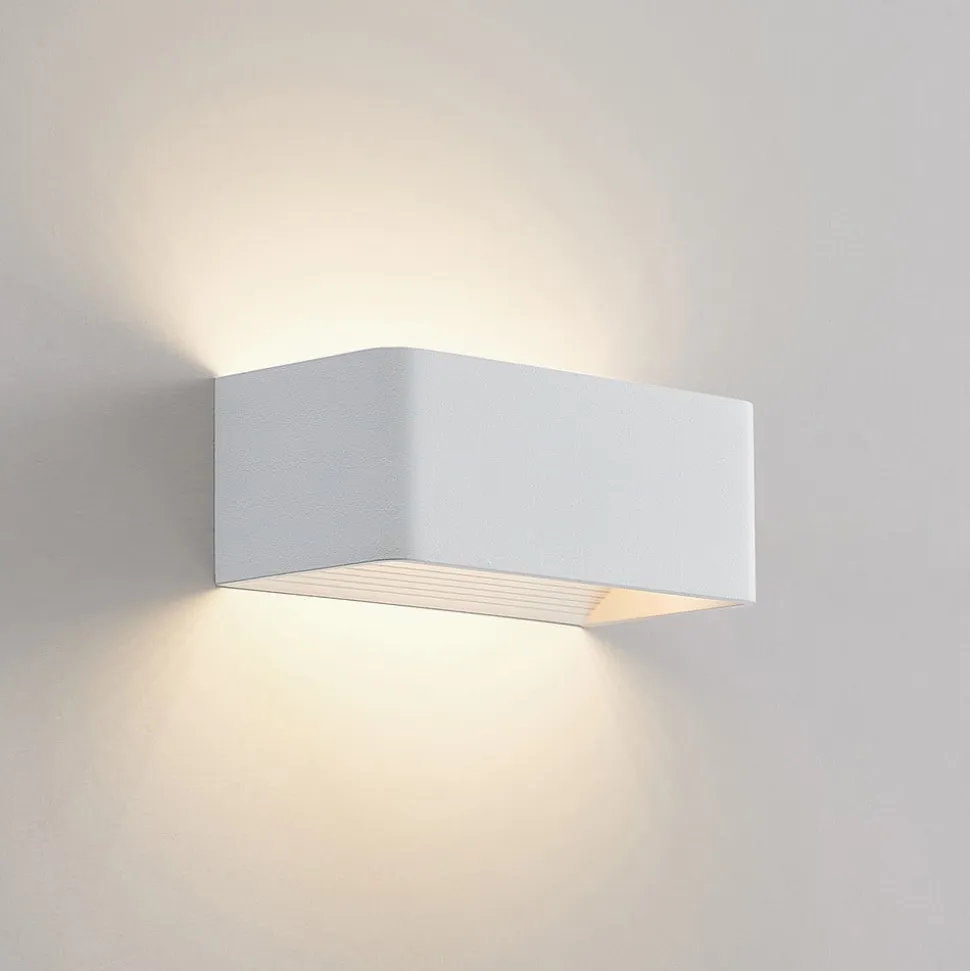 Arcchio LED-væglampe Karam, 20 cm, hvid, metal, op/ned