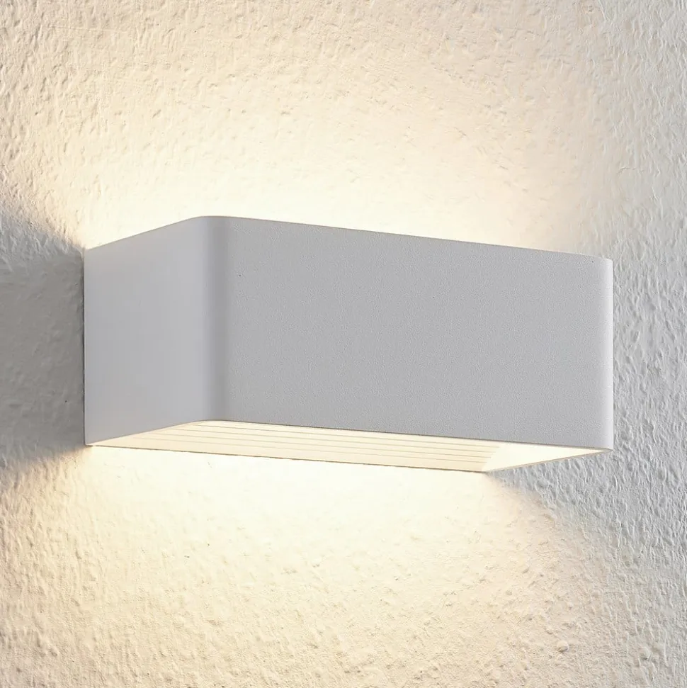 Arcchio LED-væglampe Karam, 20 cm, hvid, metal, op/ned