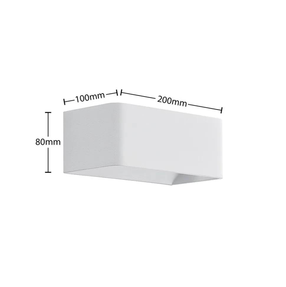 Arcchio LED-væglampe Karam, 20 cm, hvid, metal, op/ned