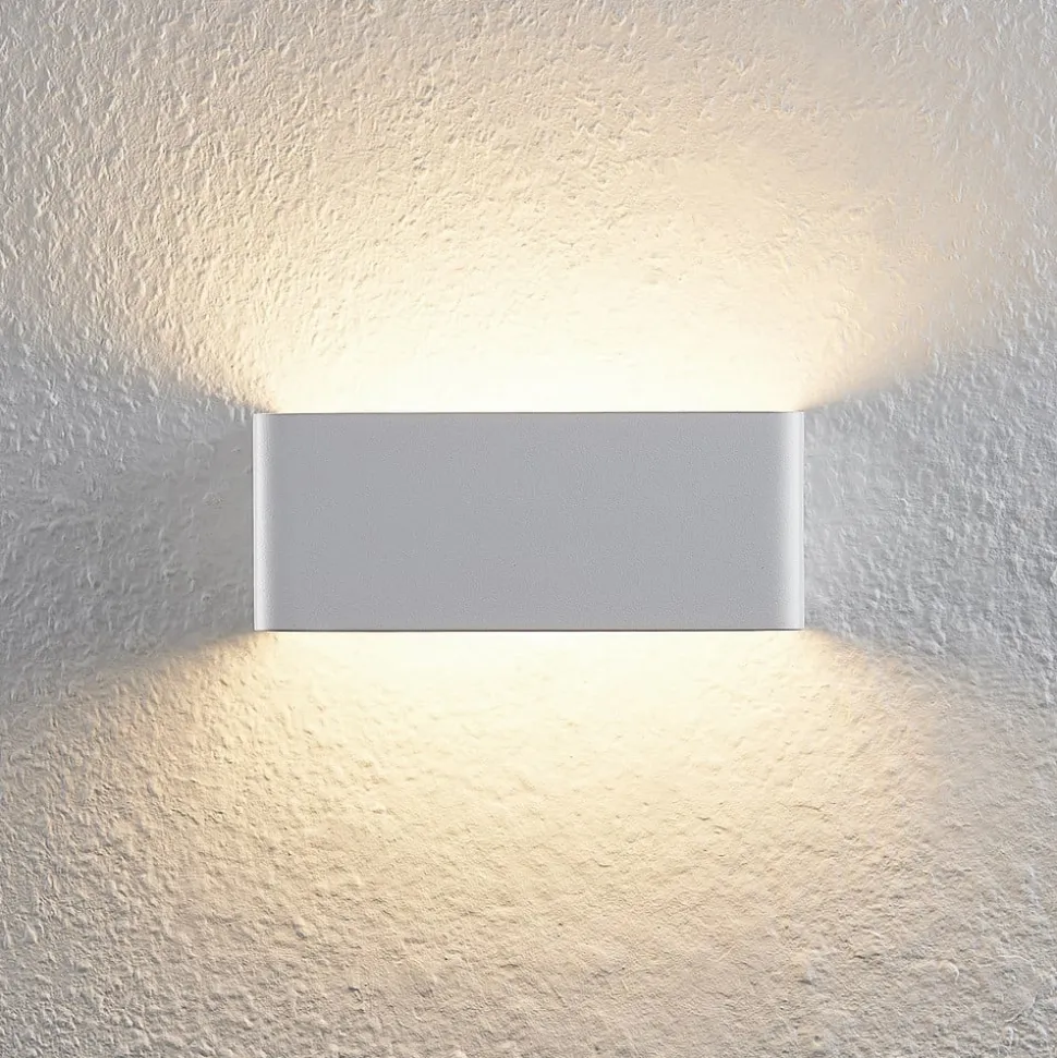 Arcchio LED-væglampe Karam, 20 cm, hvid, metal, op/ned