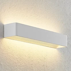 Arcchio LED-væglampe Karam, 53 cm, hvid, metal, op/ned