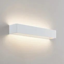 Arcchio LED-væglampe Karam, 53 cm, hvid, metal, op/ned