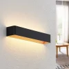 Arcchio LED-væglampe Karam, 53 cm, sort, metal, op/ned