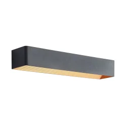 Arcchio LED-væglampe Karam, 53 cm, sort, metal, op/ned