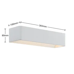 Arcchio LED-væglampe Karam, 37 cm, hvid, metal, op/ned