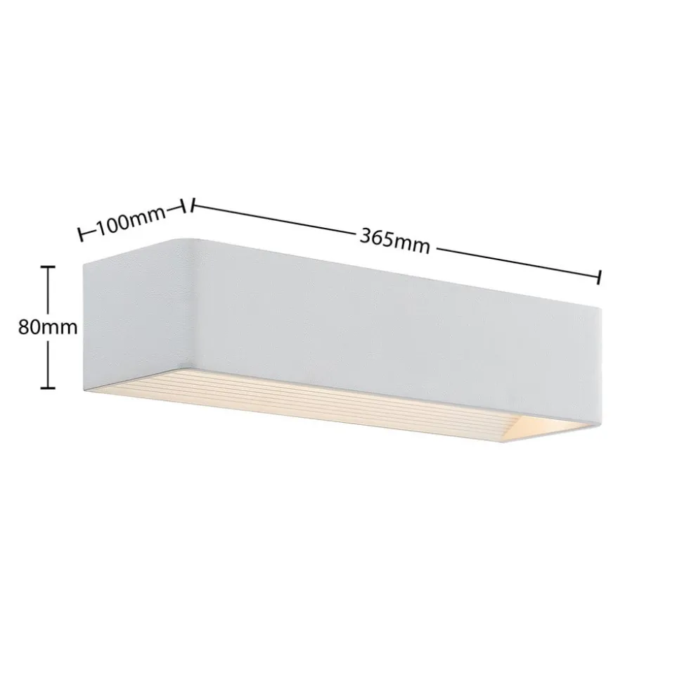 Arcchio LED-væglampe Karam, 37 cm, hvid, metal, op/ned