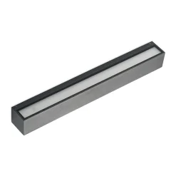 Arcchio LED-væglampe Lengo, 50 cm, 2 lyskilder, antracit, CCT