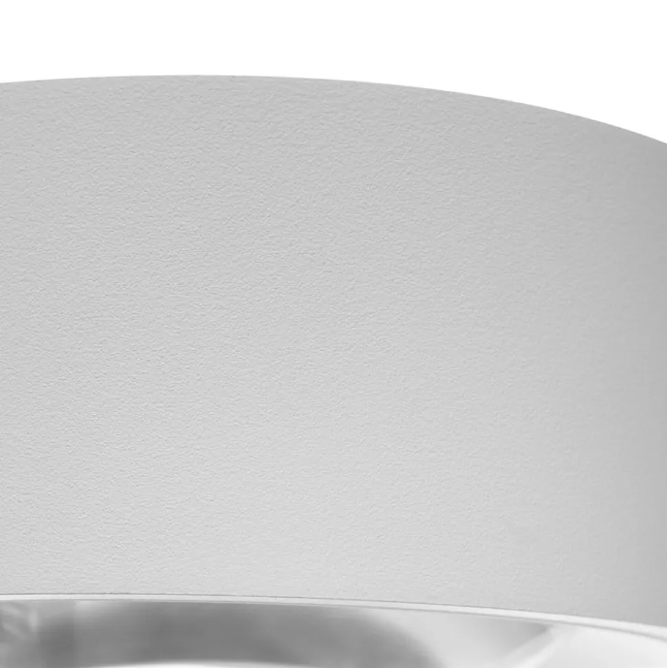 Arcchio LED-væglampe Rotari, linse, op/ned, hvid, metal
