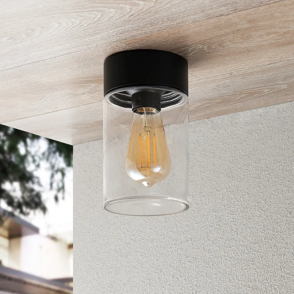 Arcchio Liljana udendørs loftslampe, IP65, sort
