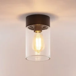 Arcchio Liljana udendørs loftslampe, IP65, sort