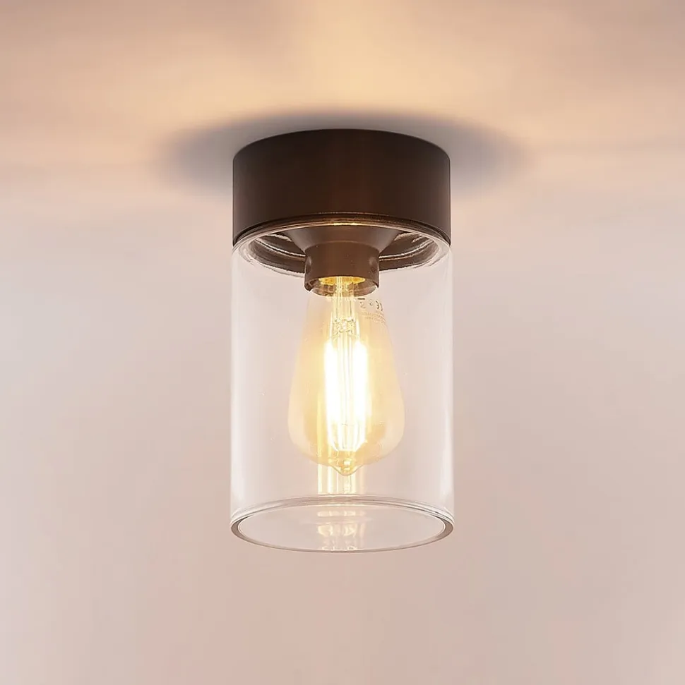 Arcchio Liljana udendørs loftslampe, IP65, sort