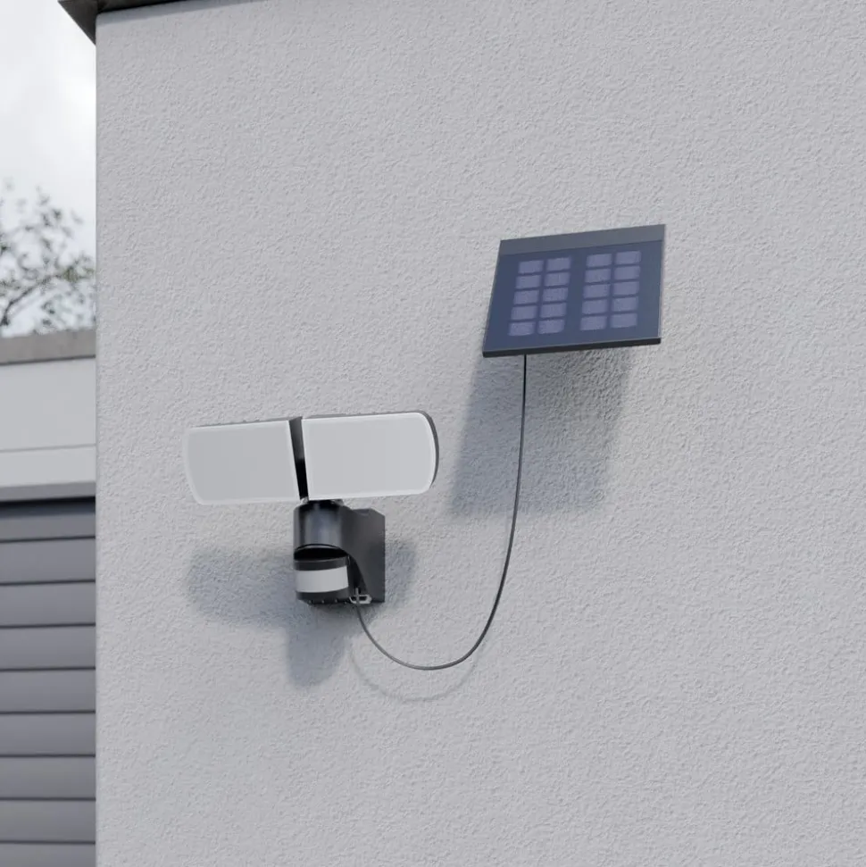 Arcchio Lissano LED-vægspot med solcelle og sensor