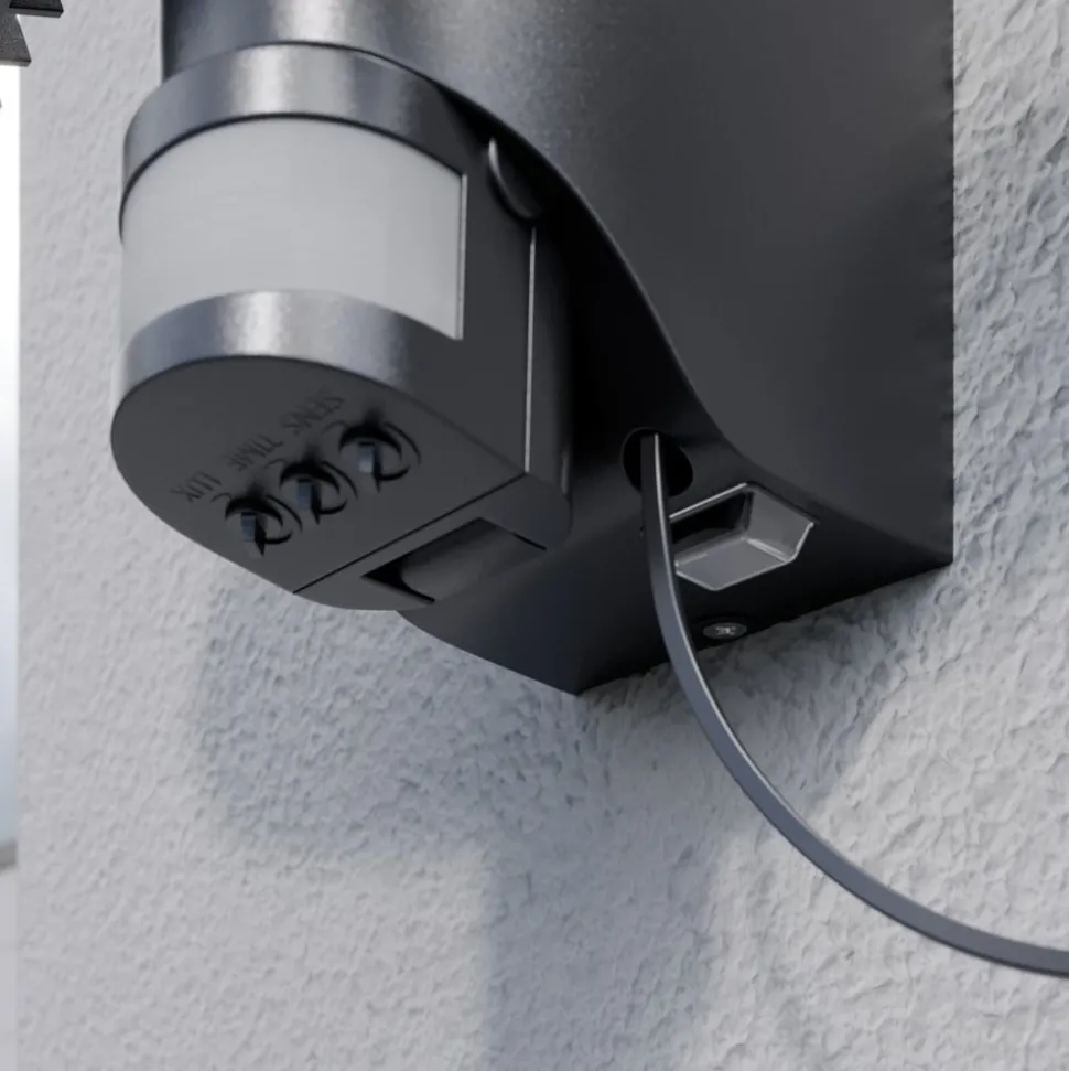 Arcchio Lissano LED-vægspot med solcelle og sensor