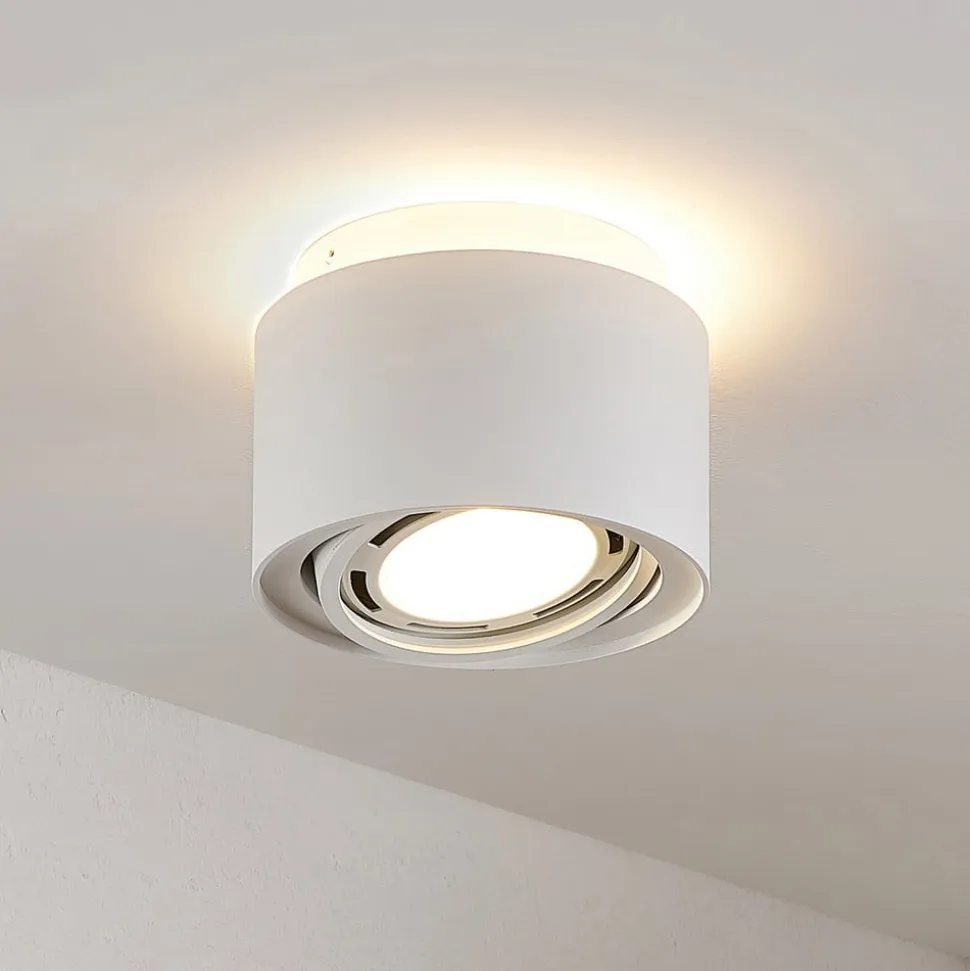 Arcchio loftlampe Walisa, Ø 15 cm, hvid, metal, GU10