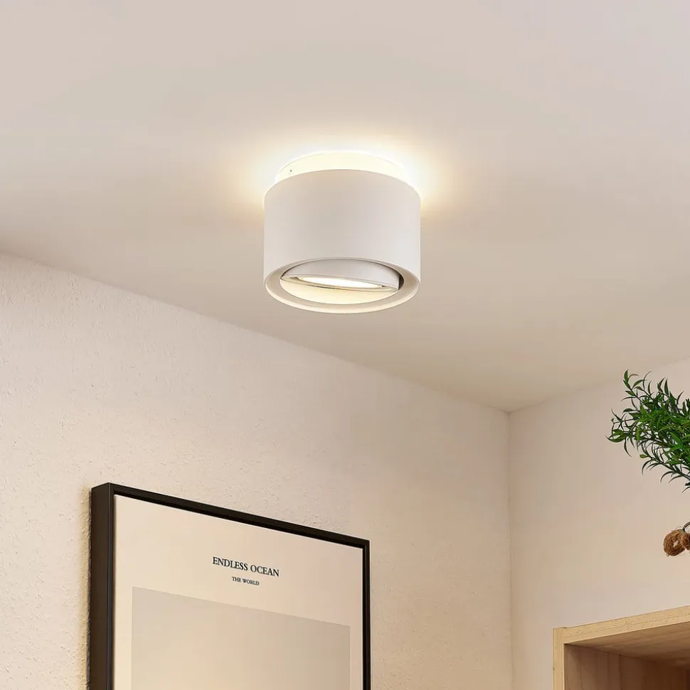 Arcchio loftlampe Walisa, Ø 15 cm, hvid, metal, GU10