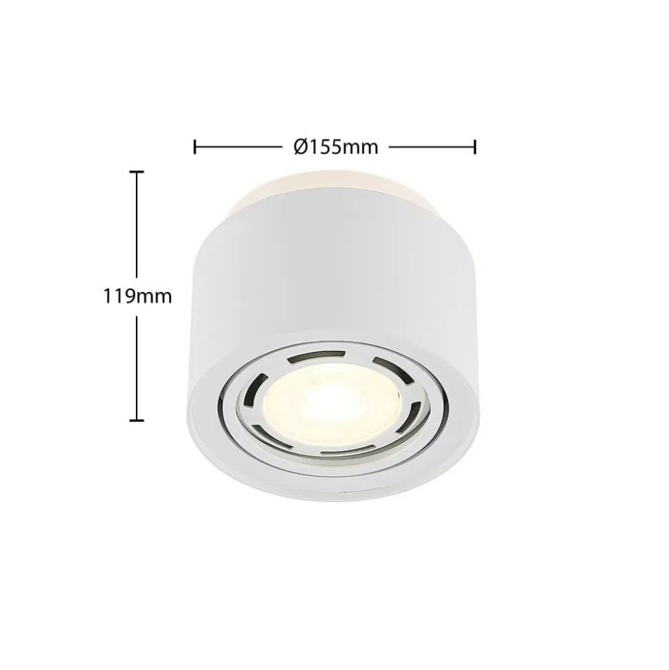 Arcchio loftlampe Walisa, Ø 15 cm, hvid, metal, GU10