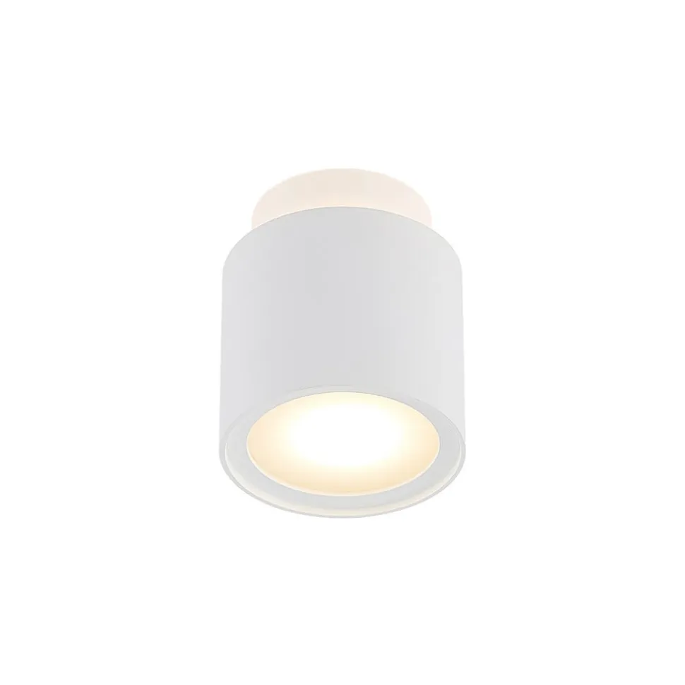 Arcchio loftlampe Walisa, Ø 10 cm, hvid, diffuser, GU10
