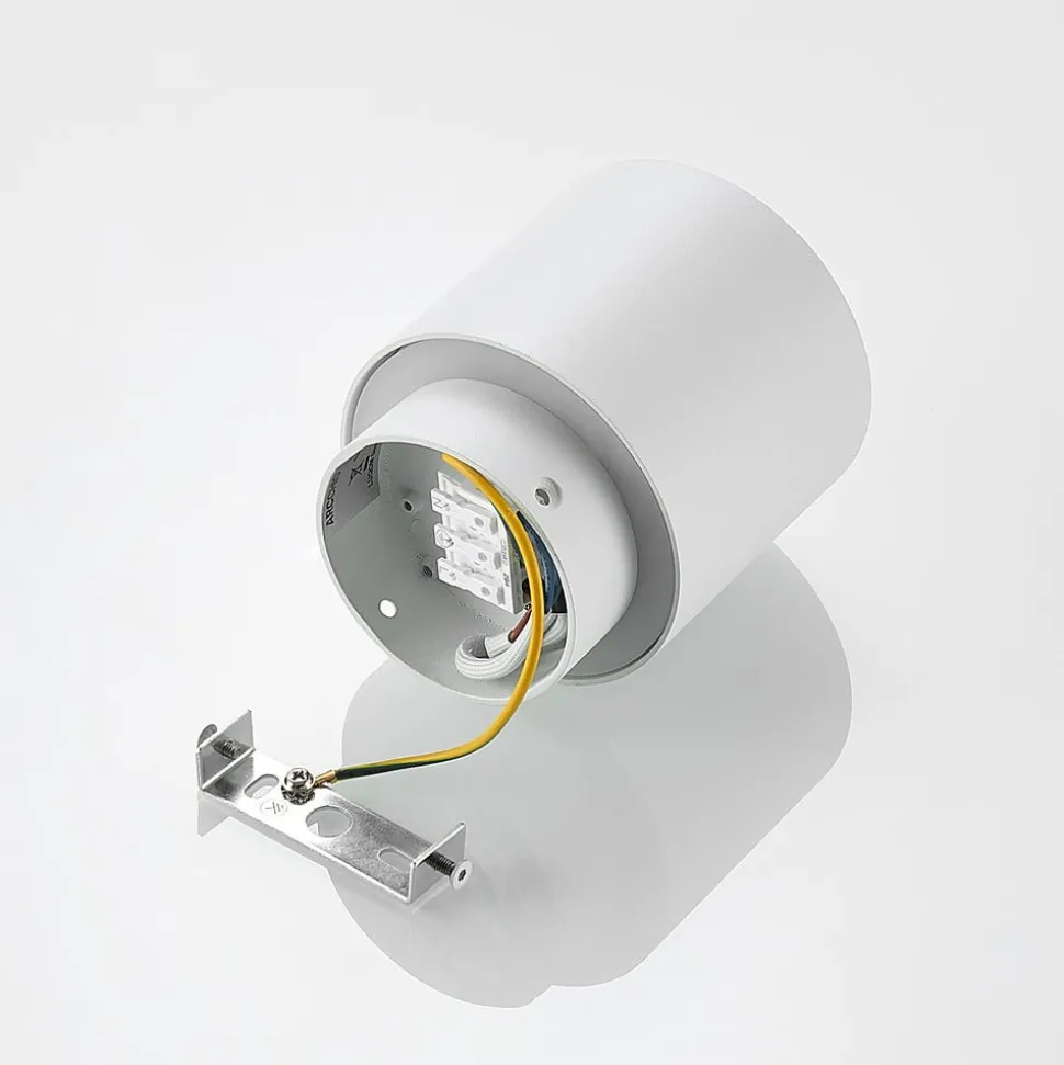 Arcchio loftlampe Walisa, Ø 10 cm, hvid, diffuser, GU10