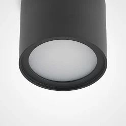 Arcchio loftlampe Walisa, Ø 10 cm, sort, diffuser, GU10