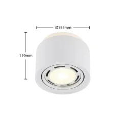 Arcchio loftlampe Walisa, Ø 15 cm, rund, hvid, sæt med 3 stk