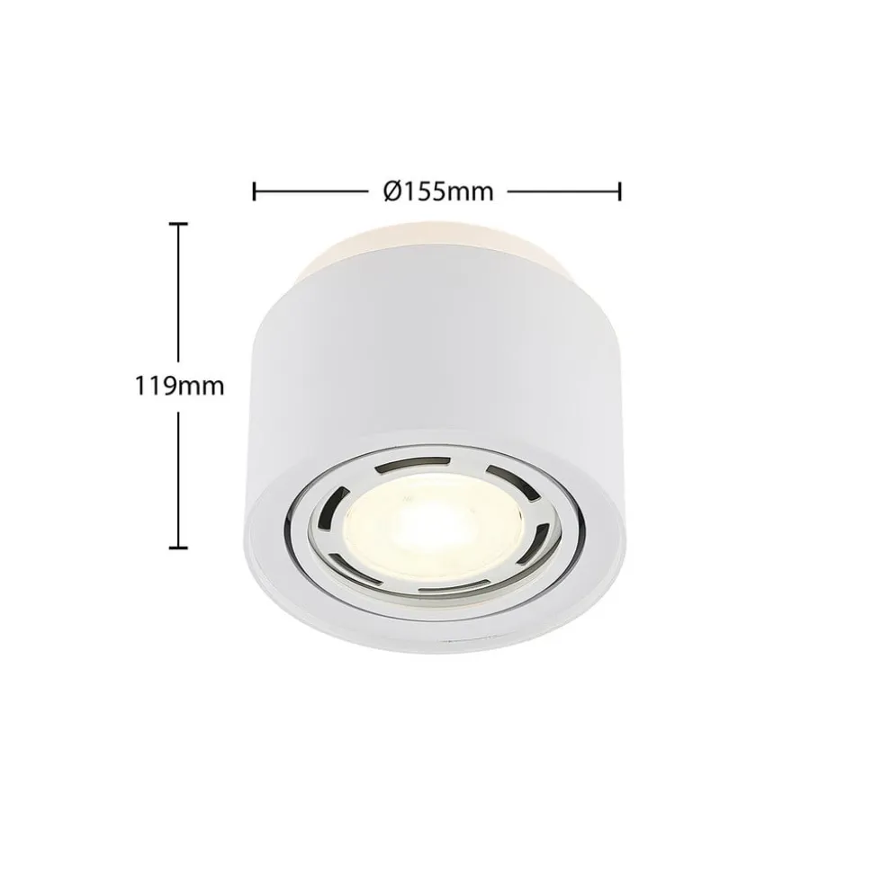 Arcchio loftlampe Walisa, Ø 15 cm, rund, hvid, sæt med 3 stk