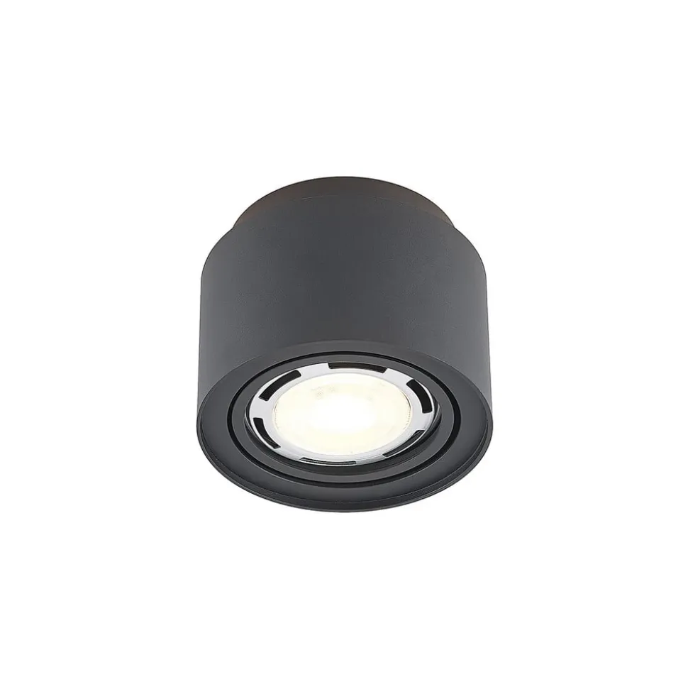 Arcchio loftlampe Walisa, Ø 15 cm, sort, metal, GU10