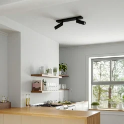 Arcchio loftspot Brinja Slim, sort, 2 lyskilder GU10 MR11