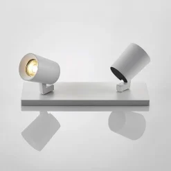 Arcchio loftspot Iavo, 30 cm, hvid, 2 lyskilder, metal