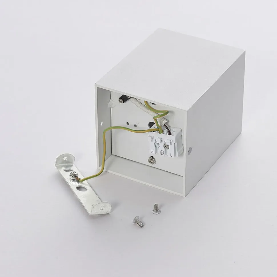 Arcchio loftspot Jolina, kantet, hvid, sæt af 2, aluminium
