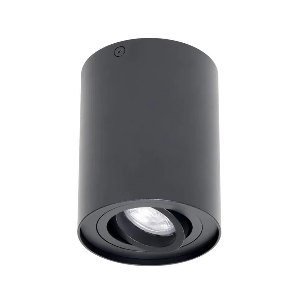 Arcchio loftspot Jolina, rund, antracit, 13 cm, metal