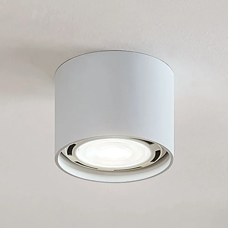 Arcchio loftspot Mabel, Ø 12 cm, hvid, metal, GU10