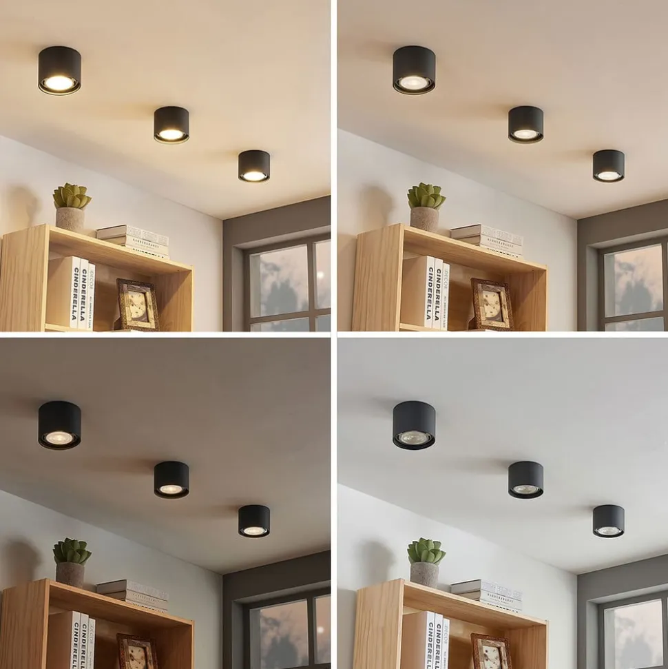 Arcchio loftspot Mabel, Ø 12 cm, grå, metal, GU10