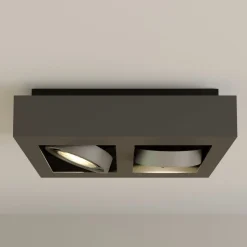 Arcchio loftspot Ronka, 34 cm, 2 lyskilder, grå, GU10