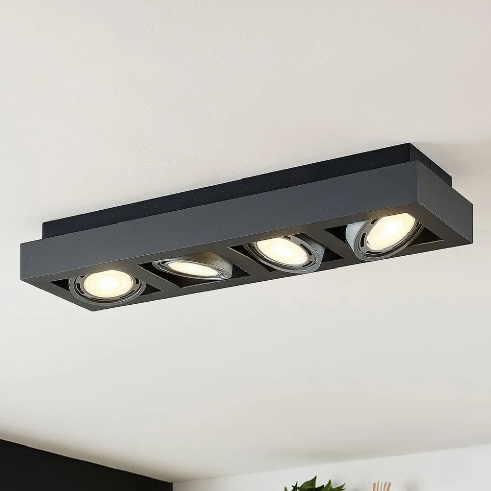 Arcchio loftspot Ronka, 65 cm, 4 lyskilder, grå, GU10