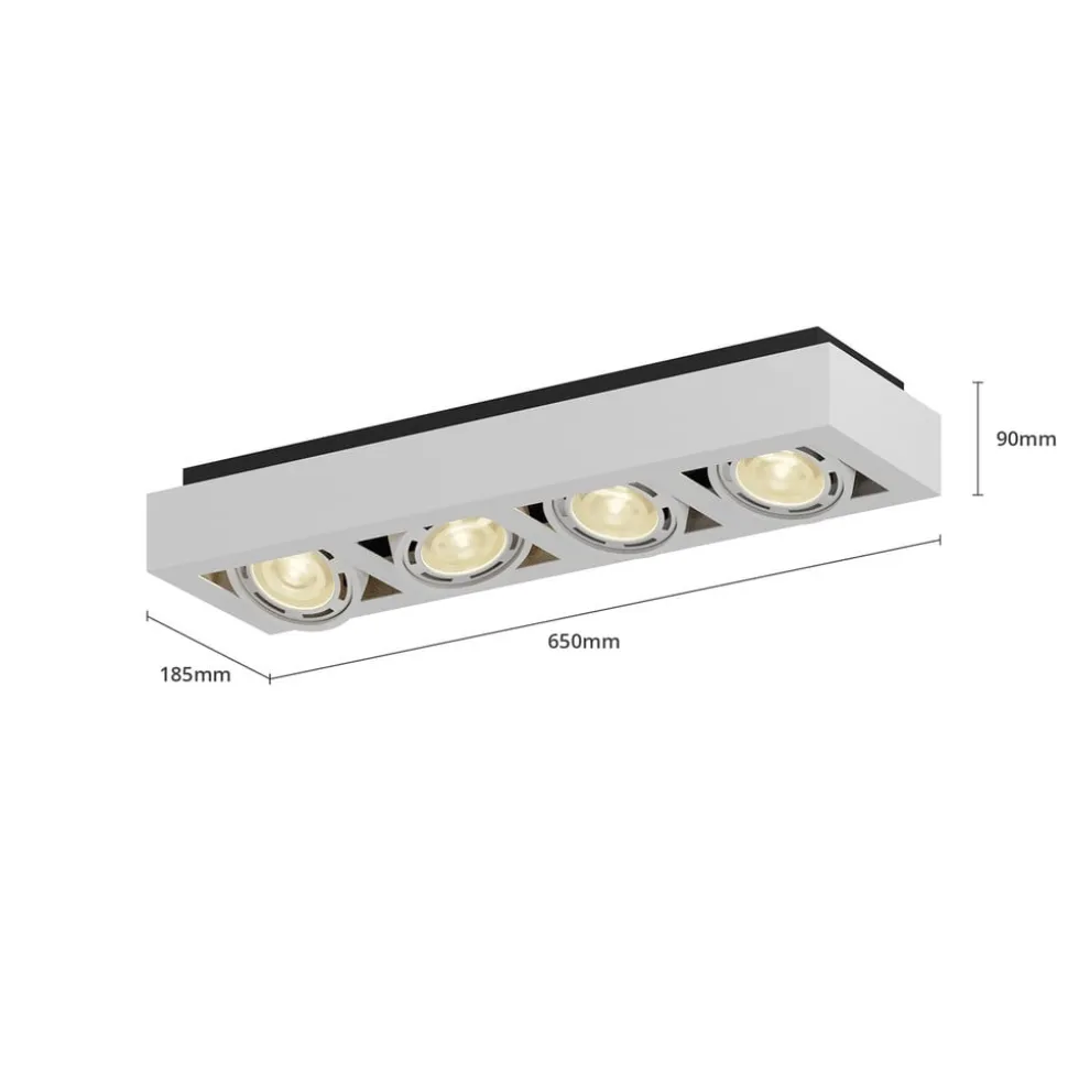 Arcchio loftspot Ronka, 65 cm, 4 lyskilder, hvid, GU10