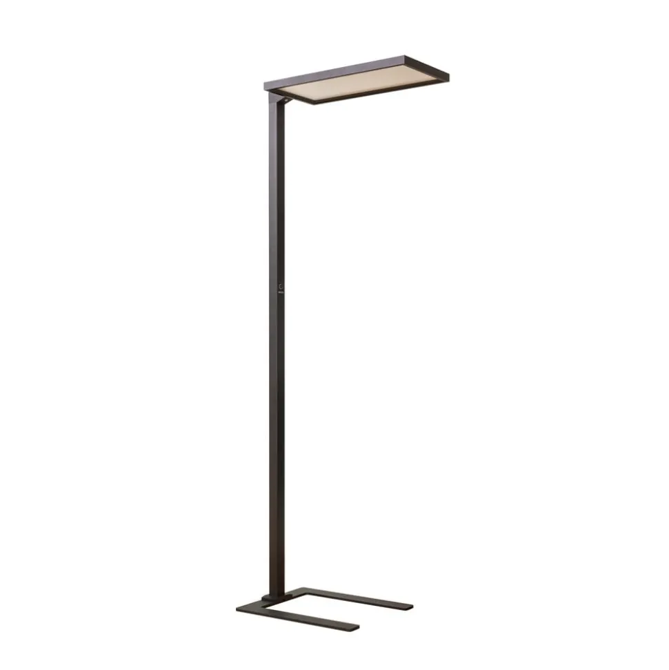 Arcchio Nelus LED-gulvlampe til kontor, sort sensor