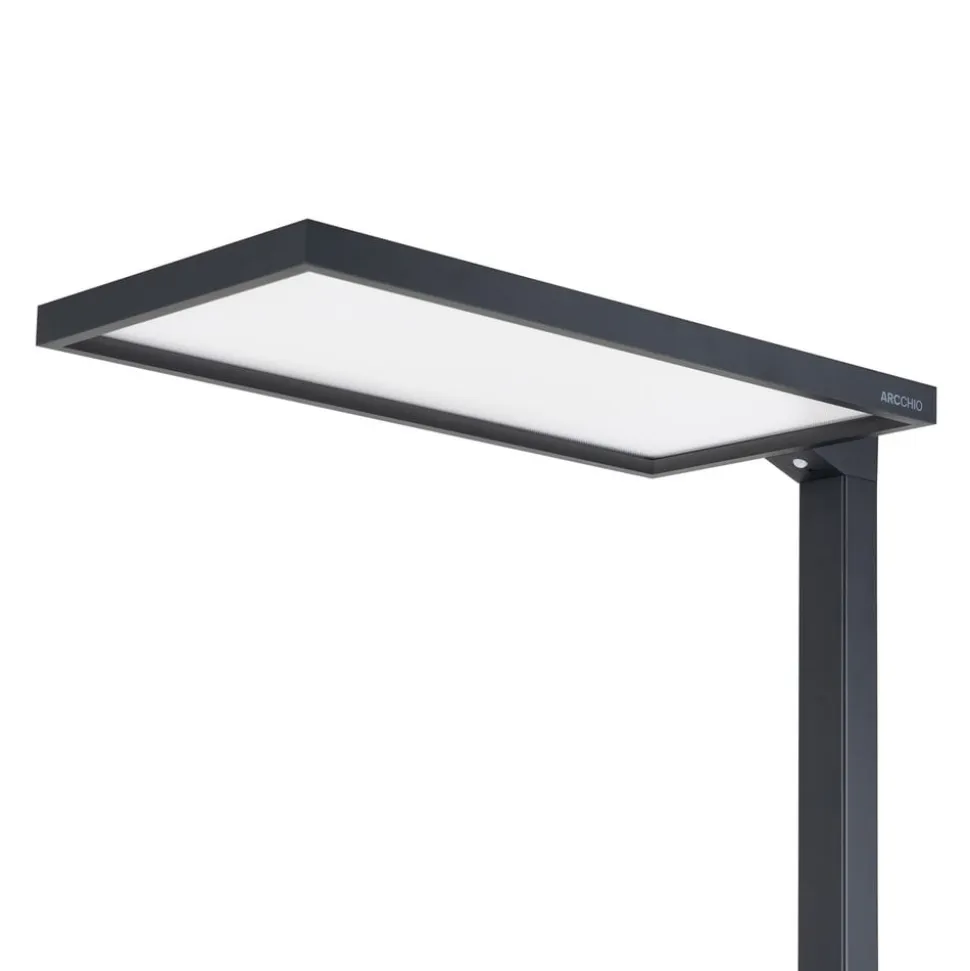 Arcchio Nelus LED-gulvlampe til kontor, sort sensor