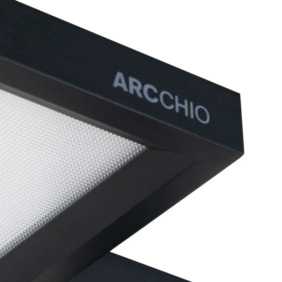 Arcchio Nelus LED-gulvlampe til kontor, sort sensor