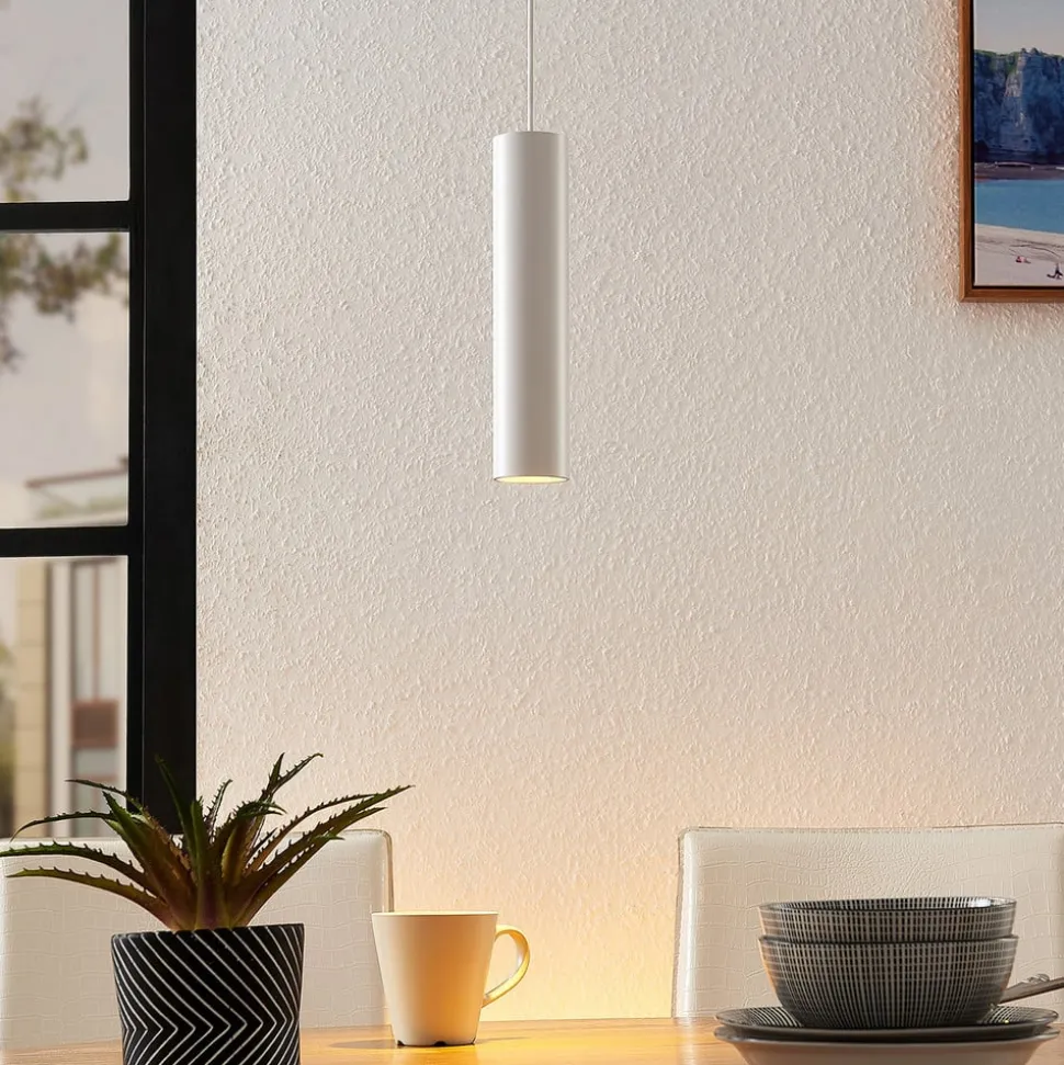 Arcchio pendellampe Ejona, højde 27 cm, hvid, aluminium