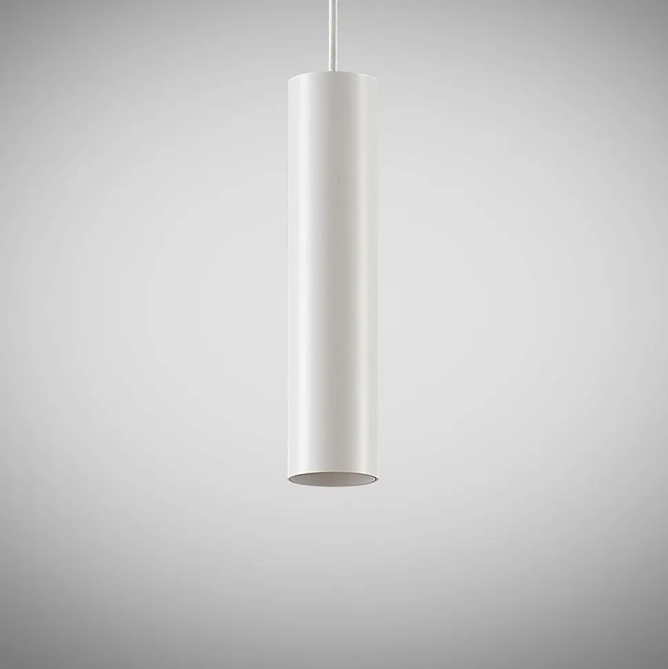 Arcchio pendellampe Ejona, højde 27 cm, hvid, aluminium
