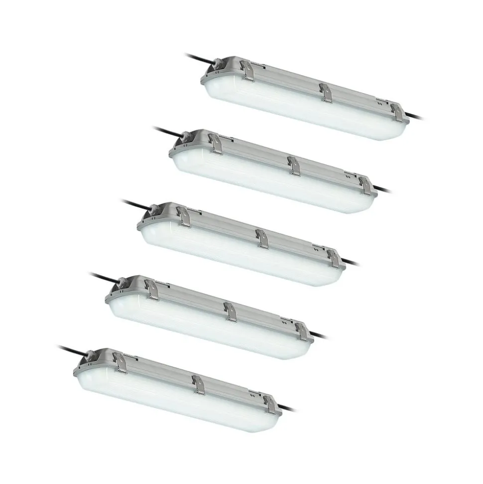 Arcchio Rao LED-vådrumslampe, længde 61,8 cm, sæt med 5 stk