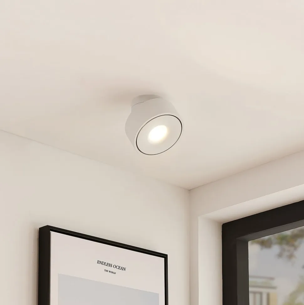 Arcchio Rotari LED-loftlampe, hvid, drejelig, metal
