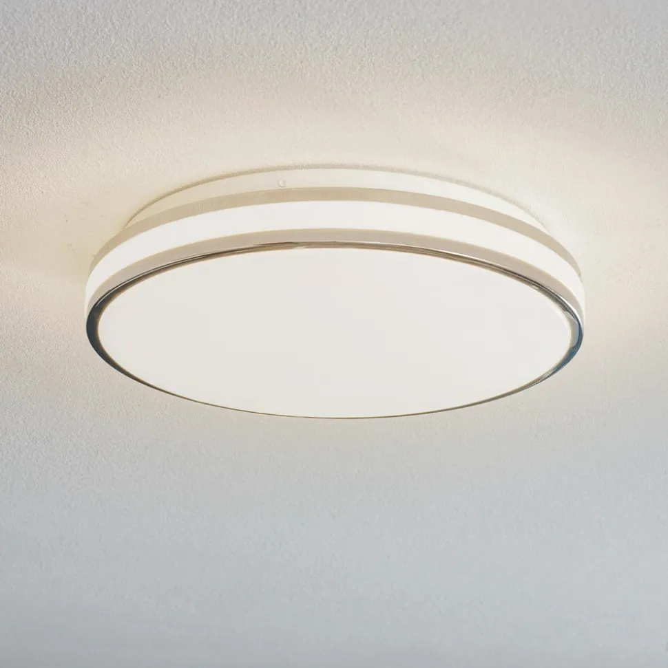 Arcchio Sinovu LED-loftlampe til badeværelset, krom, 34 cm