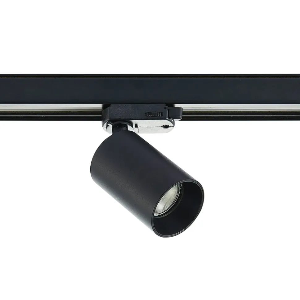 Arcchio skinnespot Brinja, sort, Ø 6 cm, 3-faset