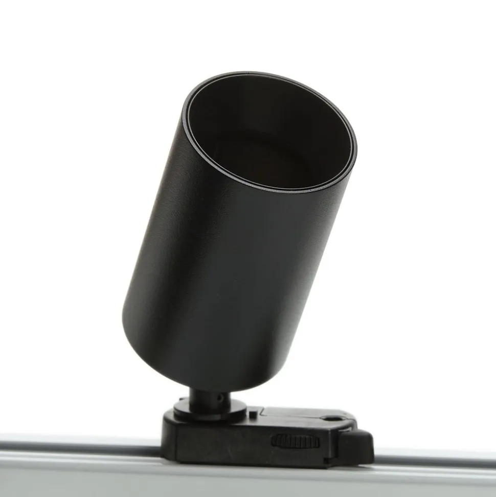 Arcchio skinnespot Brinja, sort, Ø 6 cm, 3-faset