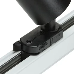 Arcchio skinnespot Brinja, sort, Ø 6 cm, 3-faset