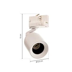 Arcchio skinnespot Brinja, hvid, Ø 7 cm, 3-faset, GU10