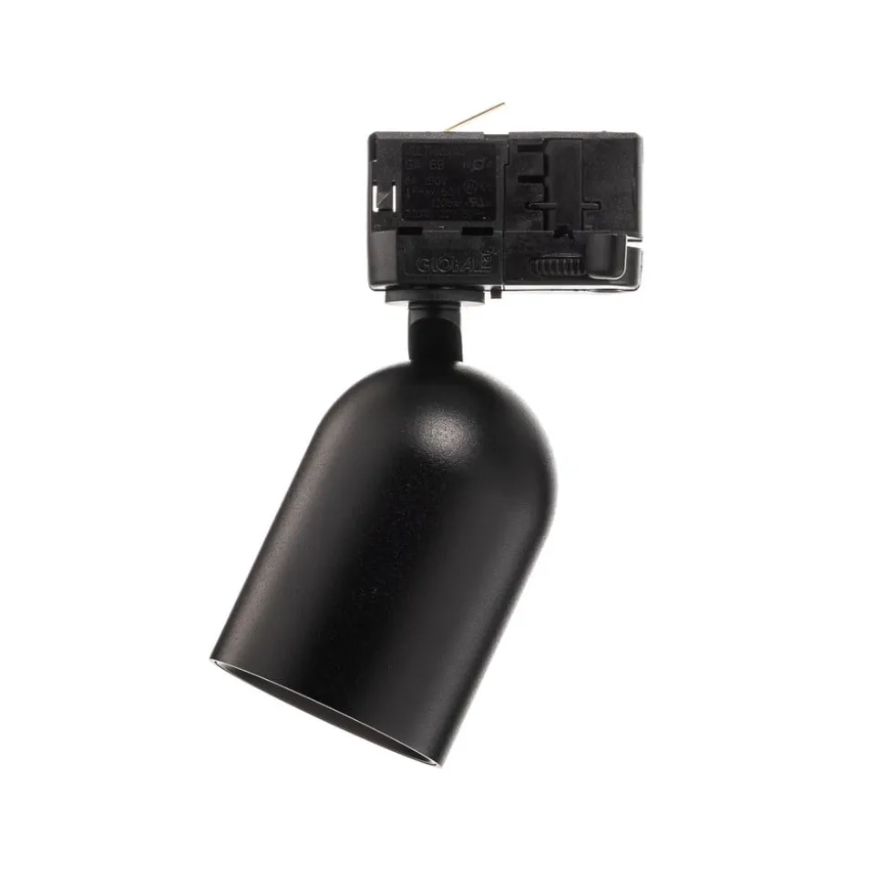 Arcchio skinnespot Brinja, sort, Ø 7 cm, 3-faset