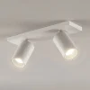 Arcchio spotlight Brinja, hvid, kantet, Ø 6 cm, 2 lyskilder, GU10