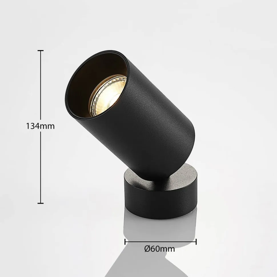 Arcchio spotlight Brinja, sæt med 4, sort, rund, Ø 6cm, GU10